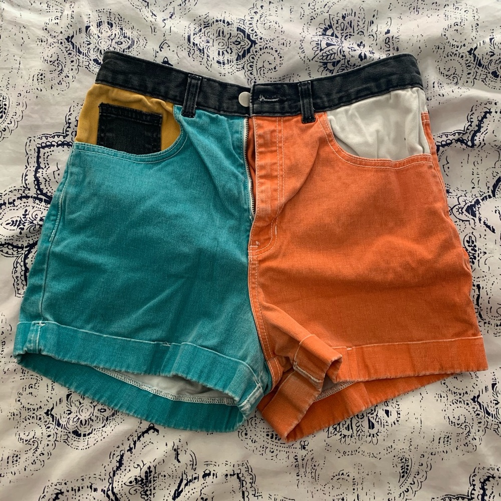 American Apparel Vintage Style Color Block Shorts